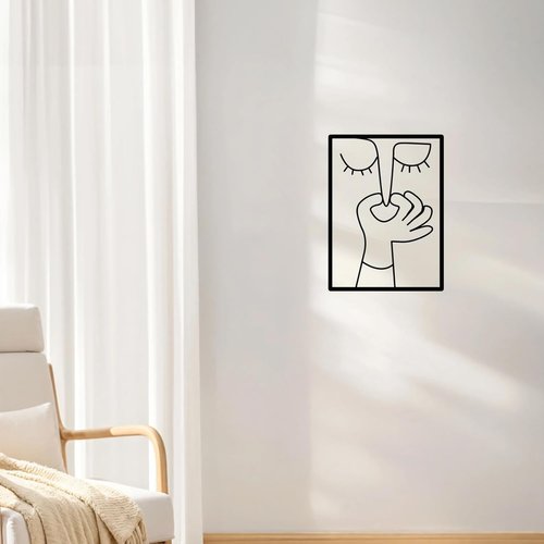 BOBOAR Bathroom Sign Decor - Modern Funny Black and White Wall Art for Restroom | Stylish Prints