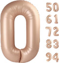 Light Brown Number Balloons - 40 Inch Tan 0 & Khaki 10-50 Birthday Decorations | Sandy Brown Party Supplies