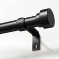 IFELS Heavy Duty Curtain Rod - Adjustable 66 to 120 Inch Black Drapery Rod with Modern Design & Easy Installation