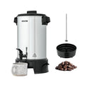 VEVOR Commercial Coffee Urn, 40 Cup 203oz Hot Beverage Dispenser with Dripless Faucet, 1090W Quick-Brewing Coffee Maker, Automatic Temperature Control, for Catering, Party, Church & Restaurant