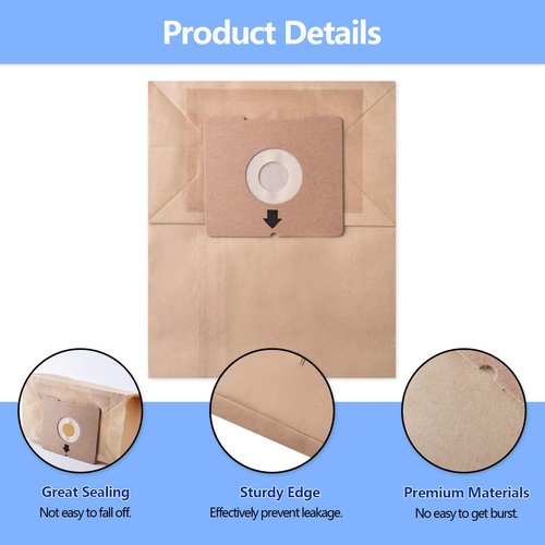 Tomkity 20 Pack Replacement Dust Bag for Zing Canister Vacuum Series #2138425, Bags for Model 4122, 2154, 2154A, 1668, 1668W