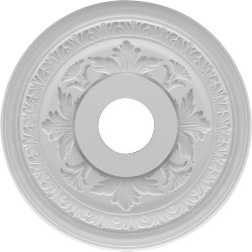 Ekena Millwork CMP16BA Baltimore Thermoformed PVC Ceiling Medallion (Fits Canopies up to 6 1/2"), 16"OD x 3 1/2"ID x 1"P
