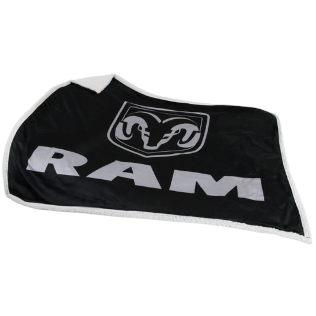 RAM Sherpa Throw Blanket - Super Soft and Warm 50" x 60" - Ideal for Winter, Christmas & All Year Comfort - Sofa Bed, Home Decor, Cozy Evenings & Gifts for Loved Ones