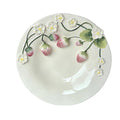 Hikiwin Handmade 3D Embossed Strawberry Ceramic Plate