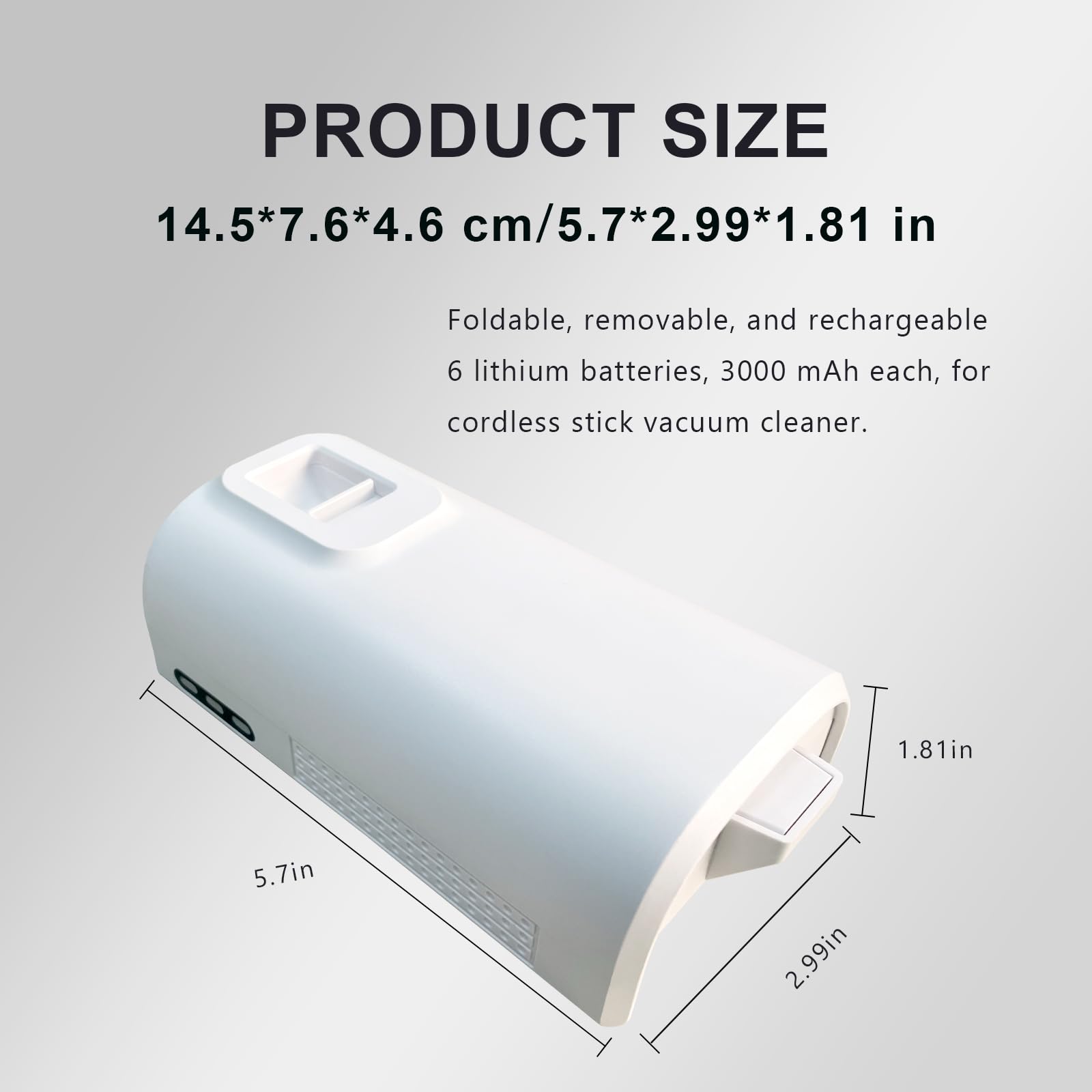 Remate 3.0Ah 22.2V Replacement Battery for LEVOIT LVAC-200 Cordless Vacuum Cleaner