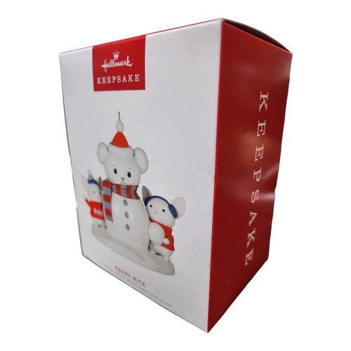 Hallmark 2022 Merry Mice Building a Snowman Special Edition Ornament
