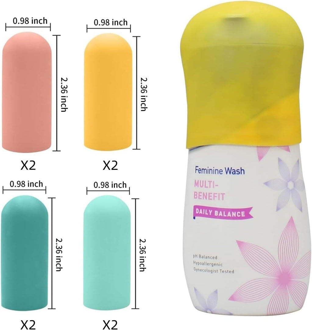 TRANOMOS Silicone Bottle Covers - Travel Essentials for Men & Women | Leak-Proof, Compact Size for Beach & Cruise