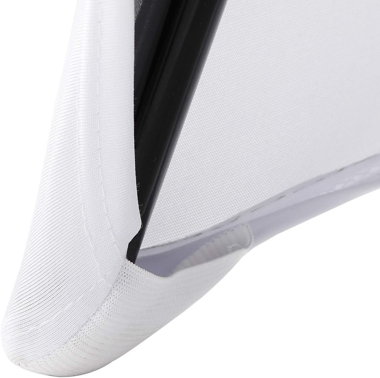 Peomeise Folding Chair Covers - Stretch Spandex for Weddings & Events | White, Set of 12