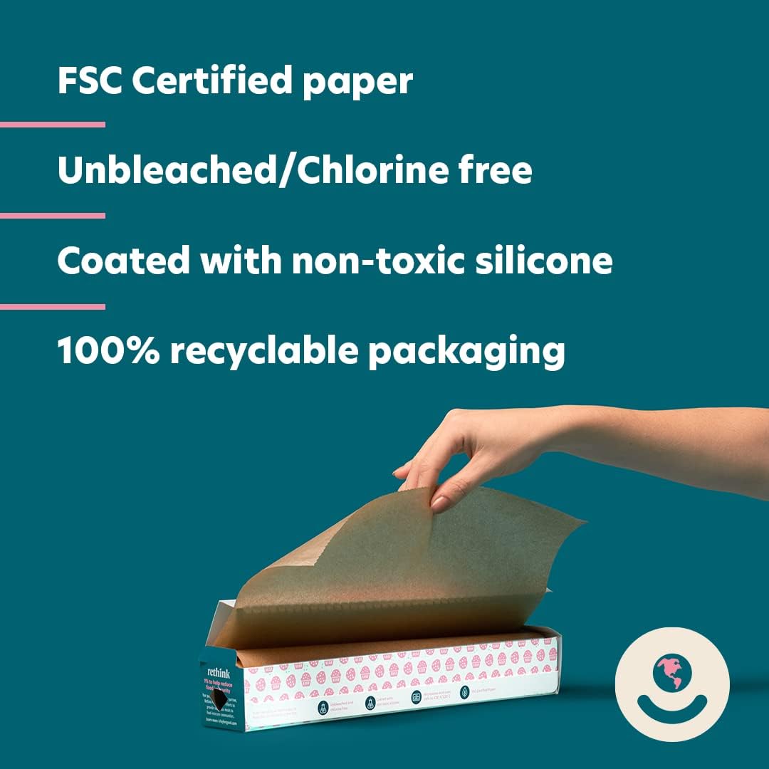 Parchment Paper by Good: 24 Pre-Cut Half Sheets | Unbleached, Non-Toxic, Oven-Safe & Non-Stick