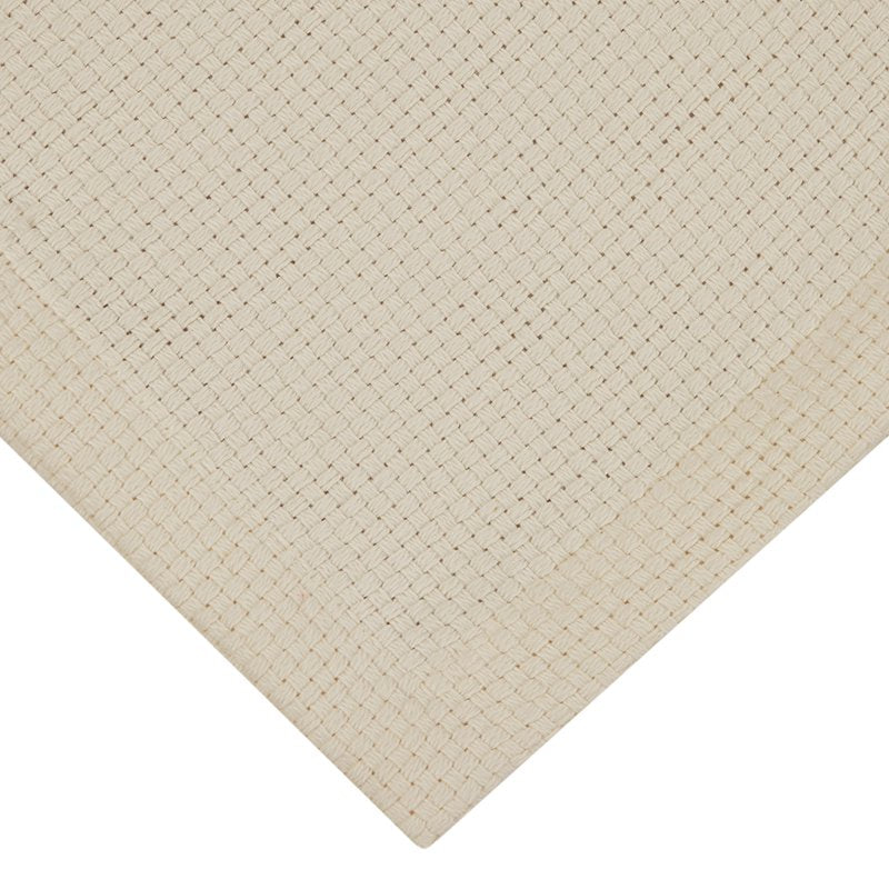 Woven Cotton & Polyester Table Runner - Beige, 14" x 72"