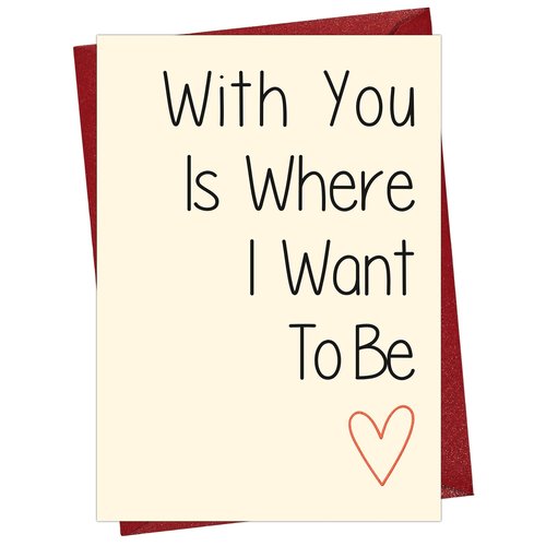 Cheerin Romantic Love Card with Envelope - Anniversary Card for Him and Her - Sweetest Day Cards for Husband, Wife, Girlfriend, Boyfriend and Fiance - Happy Birthday Gift 5x7 Inch