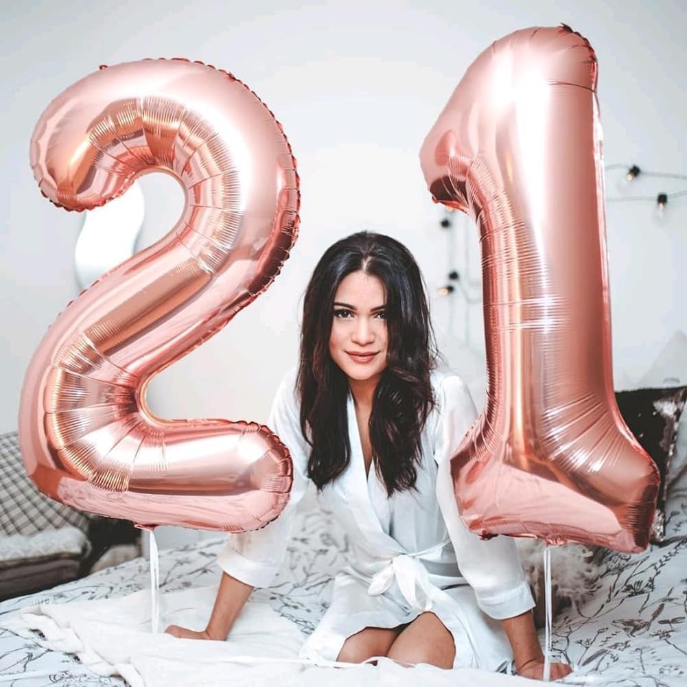 Rose Gold 40-Inch Number 11 Balloon - Perfect Birthday Decoration for Girls, Boys & Celebrations