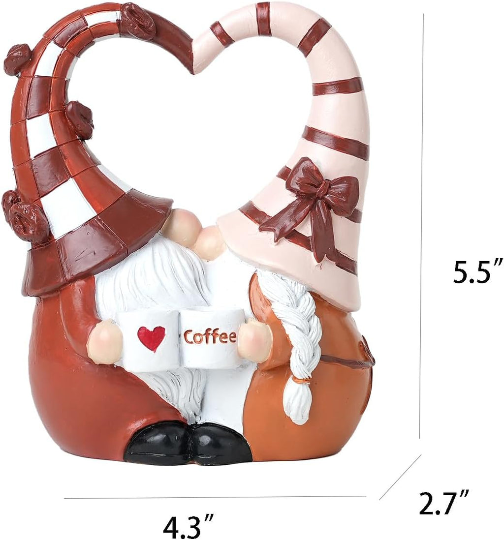 Skiennix Coffee Gnomes Decor - Charming Gnome Figurines for Your Coffee Bar Accessories