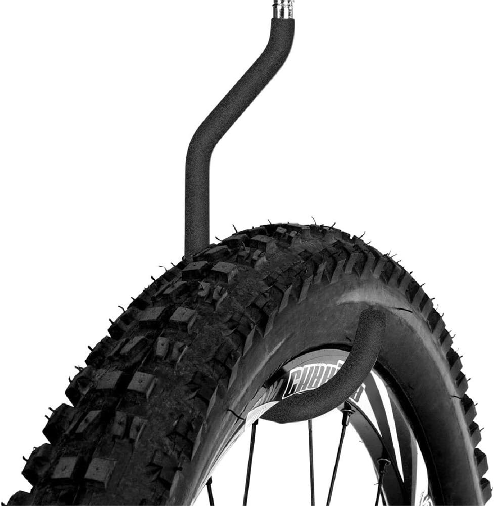 SMARTOLOGY Bike Hanger Storage Hooks - Heavy Duty Rubber Coated Ceiling Rack for Garage | 8 Pack (Black)