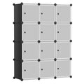 SONGMICS Cube Storage Organizer, 12-Cube Closet Storage Shelves, Modular Bookcase, Black ULPC34HV1