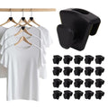 YOLCAR 60 Pack Space Saving Hanger Hooks, Black Plastic Triangle Hangers, Connector Hooks for Closet Organizers and Storage in Dorms and Homes