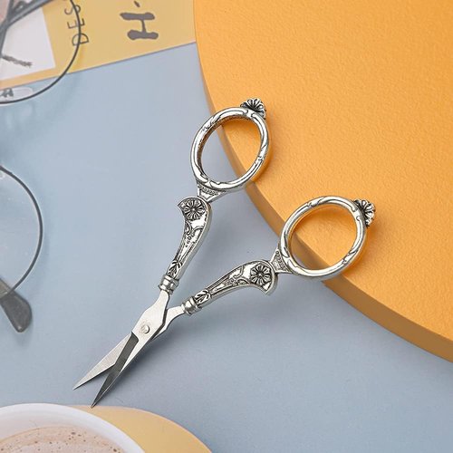 BUTUZE Embroidery Scissors Kit - Complete Vintage Sewing Tools with Original Case & Awl | Antique Design