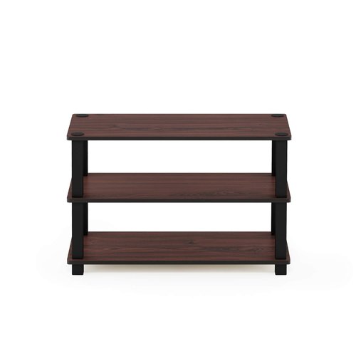 Furinno Turn-S-Tube Shoe Rack, 3-Tier Toolless Shoe Organizer, Shoe Storage, 11.6 x 23.6 x 22.2, for Closet Entryway, Office, Garage, Cherry Oak