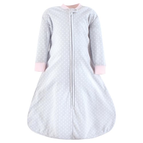 Hudson Baby Infant Girl Long-Sleeve Fleece Sleeping Bag, Basic Pink Floral, 12-18 Months