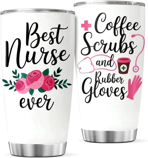 CUBICER Nurse Coffee Tumbler - 20 Oz Stainless Steel Travel Mug for Medical Professionals | Gift for Nurses