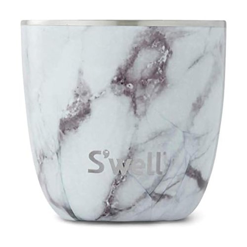 S'well Stainless Steel Tumbler - 10 Fl Oz - White Marble - Triple-Layered Vacuum-Insulated Containers Keeps Food and Drinks Cold and Hot - with No Condensation - BPA Free (10410-B17-00910)