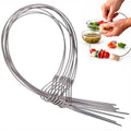 Wadoy Flexible BBQ Skewers for Grilling, 29 Inch Stainless Steel Cable Skewers, Reusable Kabob Skewers for Grill, Barbecue Camping 8 Pcs
