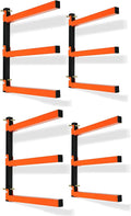 Thanaddo 3-Level Heavy Duty Metal Lumber Storage Rack - Wood Tool Organizer for Indoor & Outdoor Use (4 Pack)