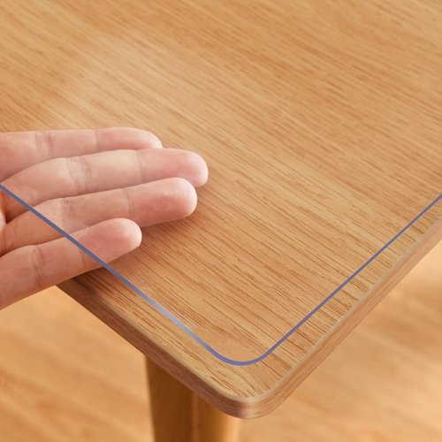 VeeCano 44X96 Inch Clear Table Protector for Dining Room Table Wooden Furniture Protection Tabletop Protector Plastic Wipeable Tablecloth Thicken Desk Blotter Cover Mat Protective Vinyl Pad Easy Clean