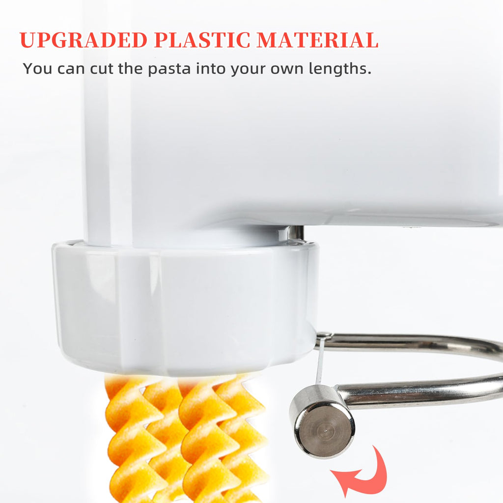 Pasta Attachment for Kitchenaid Stand Mixer, Pasta Press Attachment for Kitchenaid Stand Mixer - Durable Pasta Maker with 5 Upgraded Plastic Plates for Homemade Spaghetti & Macaroni
