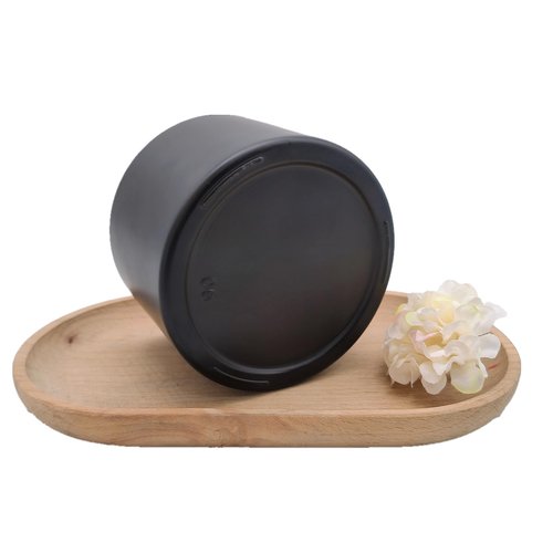 2PCS Glass Diffuser Bottles,200ml/6.7oz Essential Oil Jar,Empty Perfume Container with Black Aromatherapy Sticks Use for DIY Replacement Reed Diffuser (Round Matte Black)