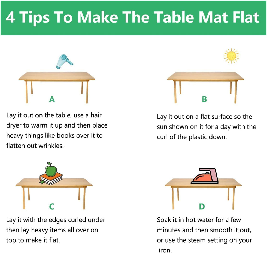 WingCanto 32x84 Inch Multi-Size Clear Tablecloth Protector Plastic Tablecloth Cover Waterproof Vinyl Dining Table Cover PVC Table Protector for Rectangle Wooden Furniture Desk Pad Mat