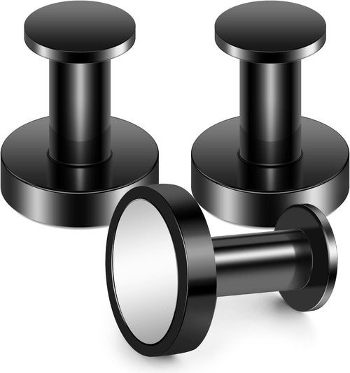 Buelkmag Magnetic Hooks - 150Lb Strong Wreath Hanger for Cruise Cabins & Classrooms | 3 Pack, Black
