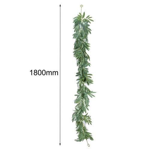 Hypestar Artificial Olive Garland for Table Decor, Faux Leaf Greenery Olive Garlands for Dining Table, Wedding, Party, Home Decoration