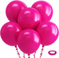 Bezente Hot Pink Balloons - 18 Inch Thick Latex Balloons for Weddings & Parties | 30 Pack