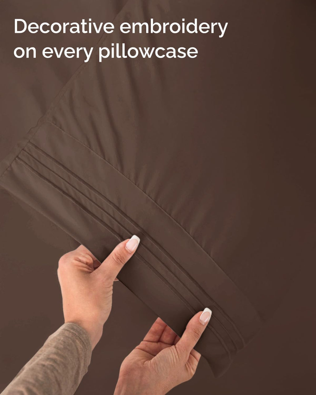 Skiennix Twin Size 3-Piece Sheet Set - Ultra-Soft, Breathable & Cooling Bedding - Deep Pockets, Oeko-Tex Certified - Brown