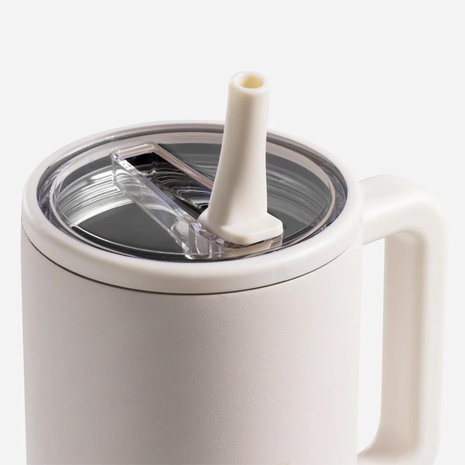 Skiennix 20 Oz Insulated Tumbler - Leak Resistant with Handle & Flip Straw | Travel-Friendly Cream