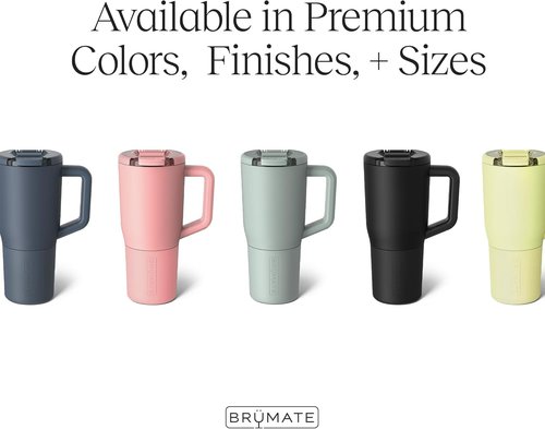 BrüMate Müv 25oz Insulated Coffee Mug - 100% Leak Proof, Stainless Steel with Handle & Lid | Blue Agave