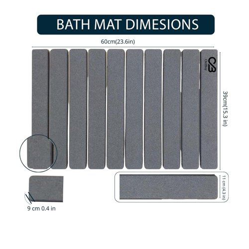 Premium Foldable Diatomaceous Stone Bath Mat – 23 x 15 Inches Super Absorbent Bathroom Floor Mat, Non-Slip & Easy to Clean, Space-Saving Foldable Design, Ideal for Bathroom, Kitchen & Indoor Use
