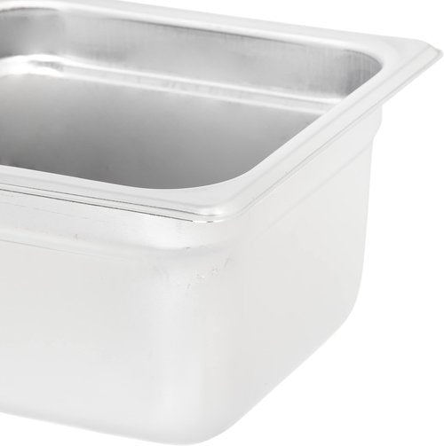 Carlisle FoodService Products DuraPan Food Pan, 1/6 Size Stainless Steel Container for Storing and Serving Food in Commercial Kitchen, 1.6 Qt, 6 Count