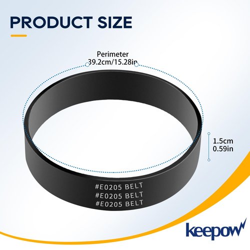 KEEPOW Replacement Belt Compatible with Eureka Vacuum Belt, Part E0205 Power Speed Vacuum Belts Fit for Eureka Model NEU280, NEU182A, NEU202, NEU182B, NEU188A, NEU181A, NEU182, NEU188B (3 Pack)