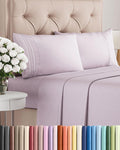 Queen Size Sheet Set by Hotel Luxury | Comfy, Breathable & Cooling - Deep Pockets, Soft, Wrinkle-Free - Light Lavender