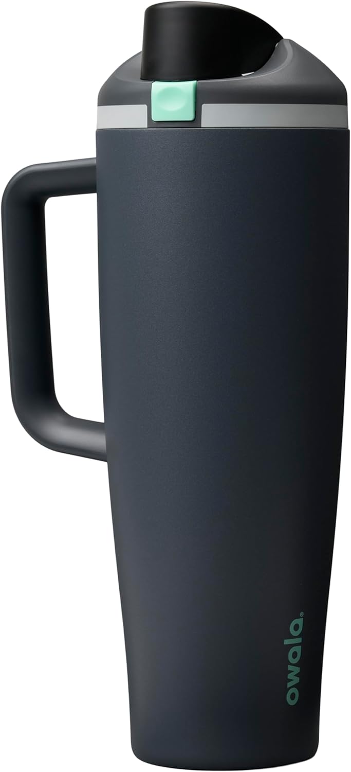 Owala FreeSip Tumbler - Insulated Stainless Steel Water Bottle with Built-In Straw | 40oz, BPA Free, Leak Proof, Foggy Tide