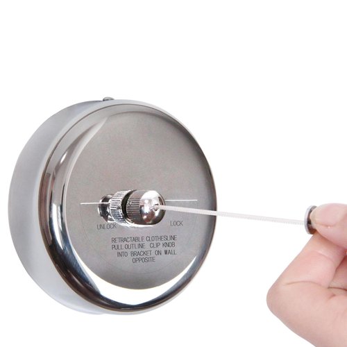 JHHSYU Retractable Clothesline 304 Stainless Steel Durable with Heavy Duty Adjustable Rope Shower Clothes Line for Outdoor and Indoor