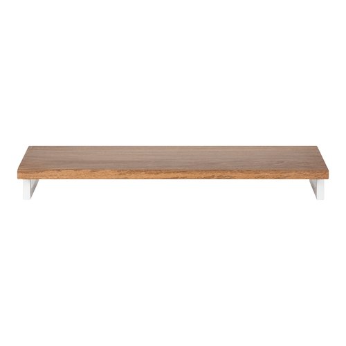 Kate and Laurel Lankford Modern Wood Wall Shelf, 24 inch Width, Natural Wood and White, Decorative Shelf for Storage and Display