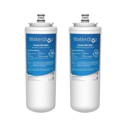 Waterdrop AP5527 Post Water Filter Cartridge, Model No.WD-W59, Replacement for Aqua-Pure® AP5527, 5598101, AP-RO5500, APRO5500 System (Pack of 2)