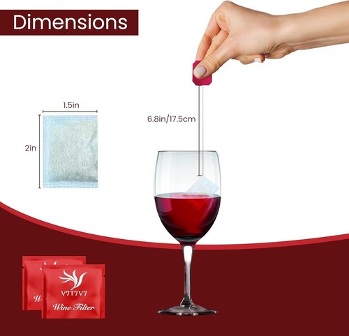 12 Pack Wine Sulfite Filters, Wine Lover Ideas Gifts for Party Wine Purifier To Remove Sulfite And Histamine, Wine Filter for Sulfite Histamine Purifier, Valentines Day Gifts for Him Her Men Women