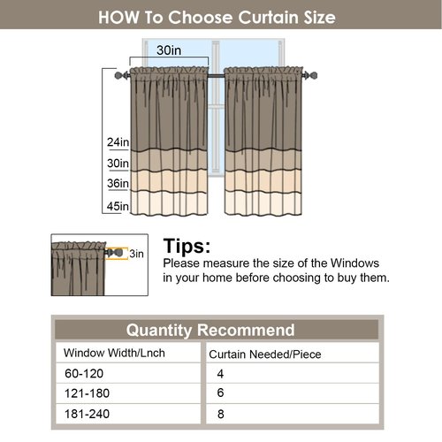 Gwine 24 Inch Long Tier Curtains for Small Window, Short Blackout Kitchen Curtains Over Sink, Half Window Drapes for Bedroom Bathroom Basement, 2 PCS, Each 30" Wx24 L, Black