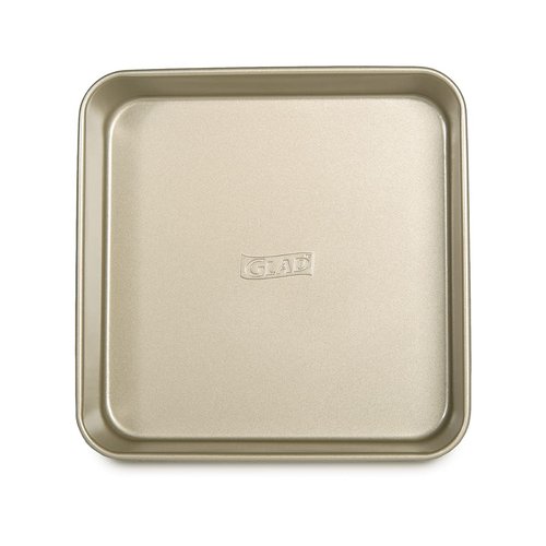Glad Square Baking Pan Nonstick - Heavy Duty Metal Bakeware for Cakes and Brownies, 9 inches