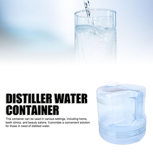 CYTGOUPER 1 Gallon /4L Distiller Water Container, Replacement Distilled Water Distillers for Home Teeth Beauty Plastic Carafe Replacement Bottle for Coun Top Water Distiller Filter (1)
