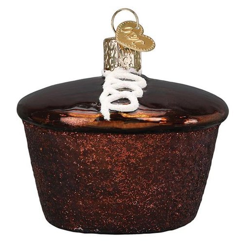 Old World Christmas Hostess Cupcake Glass Blown Ornament for Christmas Tree, Handcrafted Holiday Decoration, Snack Collection